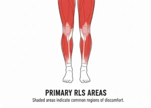 primary RLS (Restless Leg Syndrome) areas